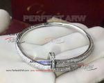 Perfect Replica Cartier Juste Un Clou Stainless Steel Diamond Bracelet - 2019 New